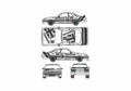 Blueprint Nissan Skyline GS R HR31 Reebok Coupe 1989 A4 Photo Print