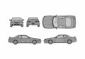 Blueprint Nissan Skyline GT R BNR32 Coupe 1990 A4 Photo Print