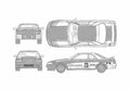 Blueprint Nissan Skyline GT R Coupe A4 Photo Print