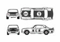 Blueprint Nissan Skyline GT R Japan GP Coupe 1969 A4 Photo Print