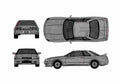 Blueprint Nissan Skyline GT R R32 Coupe 1989 A4 Photo Print