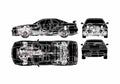 Blueprint Nissan Skyline GT R34 Coupe A4 Photo Print