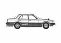 Blueprint Nissan Skyline R30 2000RS Sedan 1981 A4 Photo Print