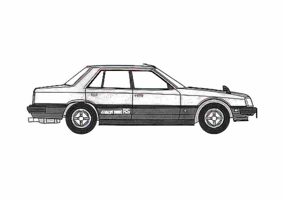 Blueprint Nissan Skyline R30 2000RS Sedan 1981 A4 Photo Print