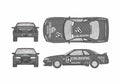 Blueprint Nissan Skyline R32 Calsonic Coupe 1992 A4 Photo Print