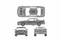 Blueprint Nissan Skyline R32 GT R FET Coupe 1992 A4 Photo Print