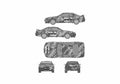 Blueprint Nissan Skyline R32 GT R HKS Coupe 1993 A4 Photo Print