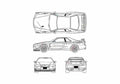 Blueprint Nissan Skyline R34 GT R Coupe 1999 A4 Photo Print