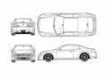 Blueprint Nissan Skyline V35 350GT Impul 535CS Coupe 2004 A4 Photo Print