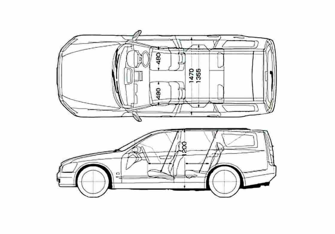 Blueprint Nissan Stagea M35 Wagon 2004 A4 Photo Print