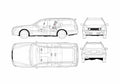 Blueprint Nissan Stagea WC34 Wagon 2001 A4 Photo Print