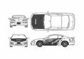 Blueprint Nissan Sylvia S15 Sedan 1995 A4 Photo Print