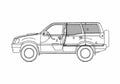 Blueprint Nissan Terrano II R20 LWB SUV 2004 A4 Photo Print