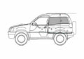 Blueprint Nissan Terrano II R20 SWB SUV 2005 A4 Photo Print