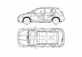 Blueprint Nissan Tiida Hatchback 2005 A4 Photo Print