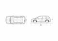 Blueprint Nissan Tiida Hatchback 2007 A4 Photo Print