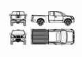 Blueprint Nissan Titan Pick up 2006 A4 Photo Print