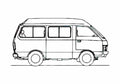 Blueprint Nissan Vanette C22 Microvan 1988 A4 Photo Print