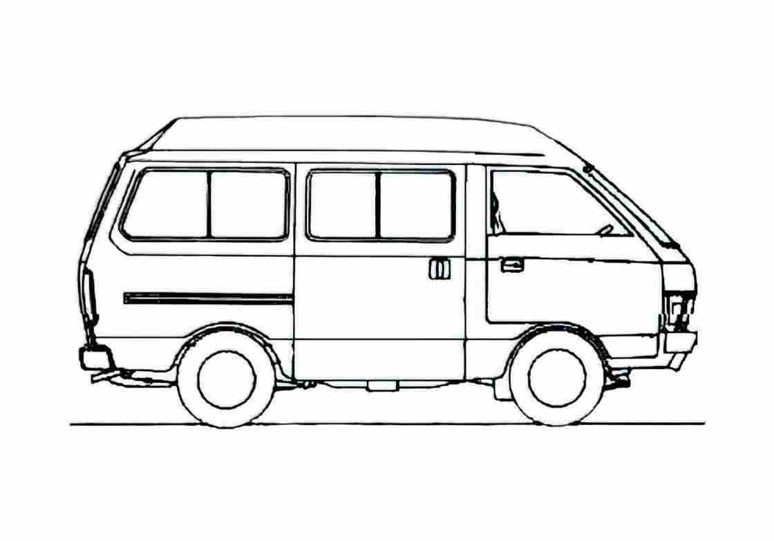 Blueprint Nissan Vanette C22 Van A4 Photo Print