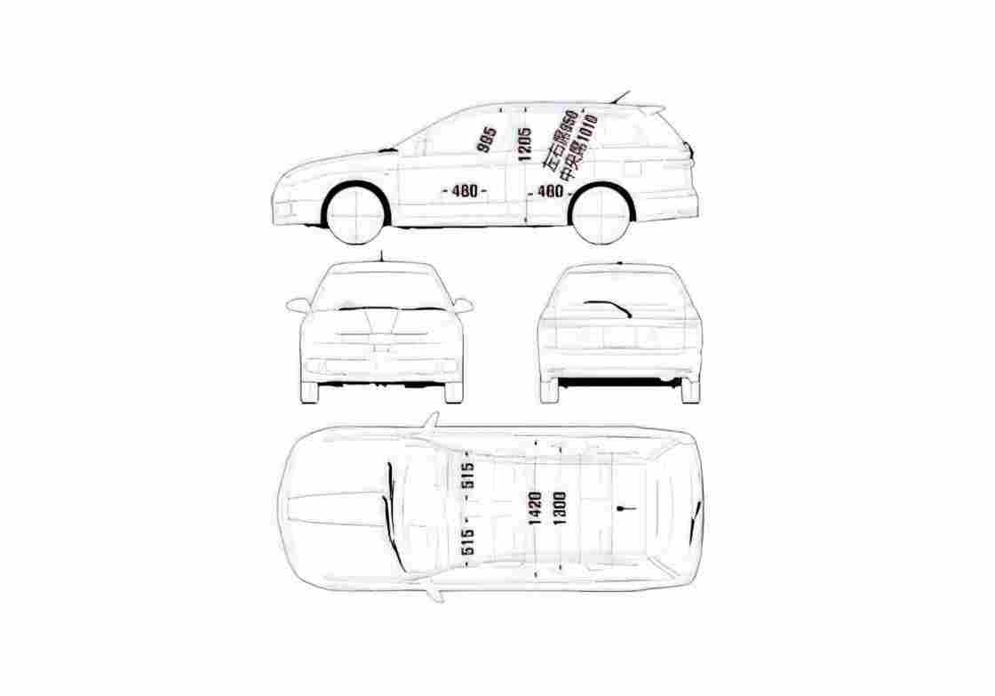 Blueprint Nissan Winroad Wagon 2005 A4 Photo Print
