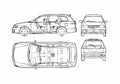 Blueprint Nissan Winroad Y11 Wagon 1996 A4 Photo Print