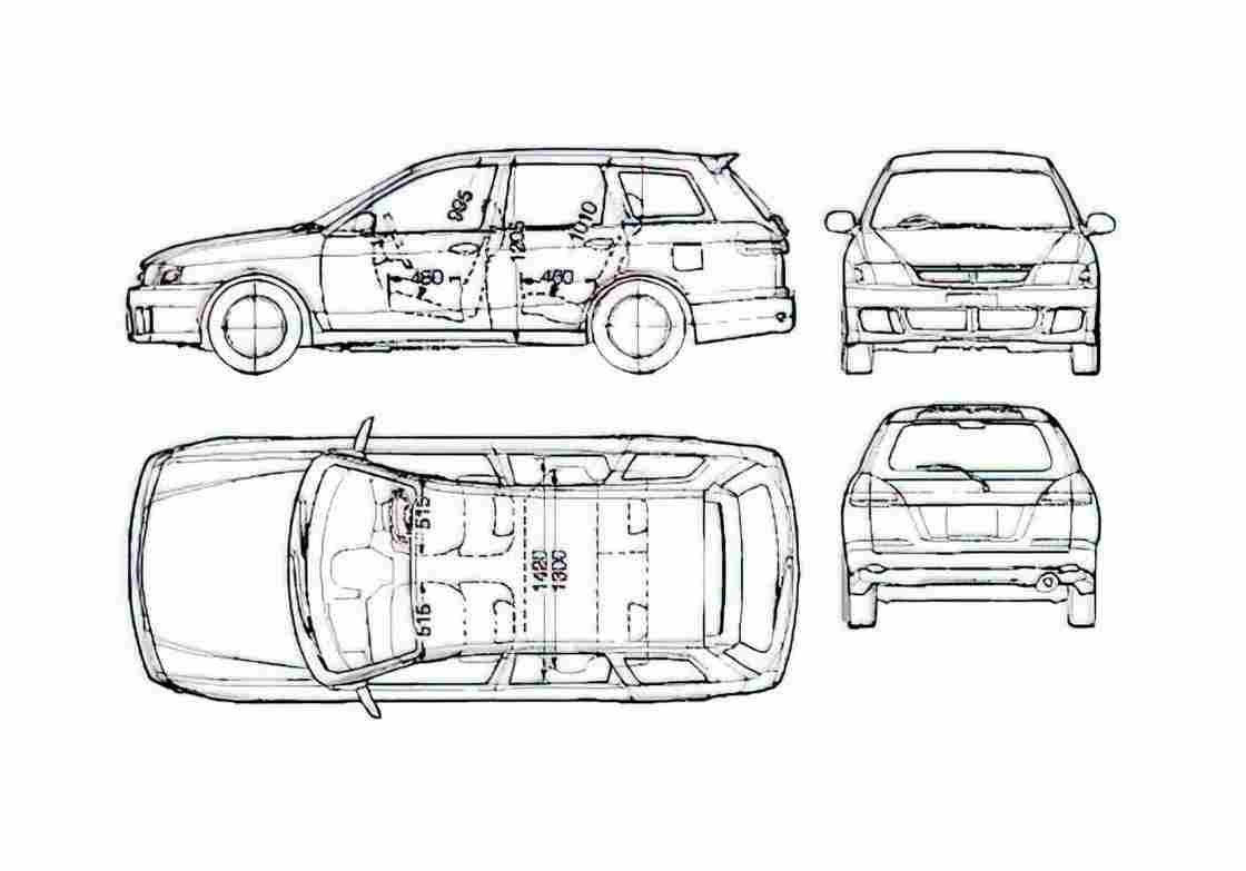 Blueprint Nissan Winroad Y11 Wagon 1996 A4 Photo Print