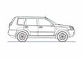 Blueprint Nissan X Trail I SUV 2004 A4 Photo Print