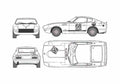Blueprint Nissan Z 432 Coupe A4 Photo Print