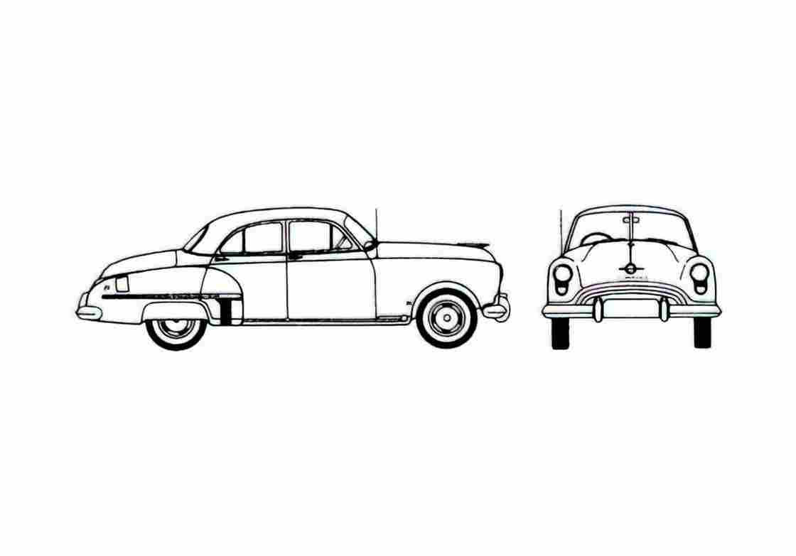 Blueprint Oldsmobile 88 Futuramic Sedan 1948 A4 Photo Print