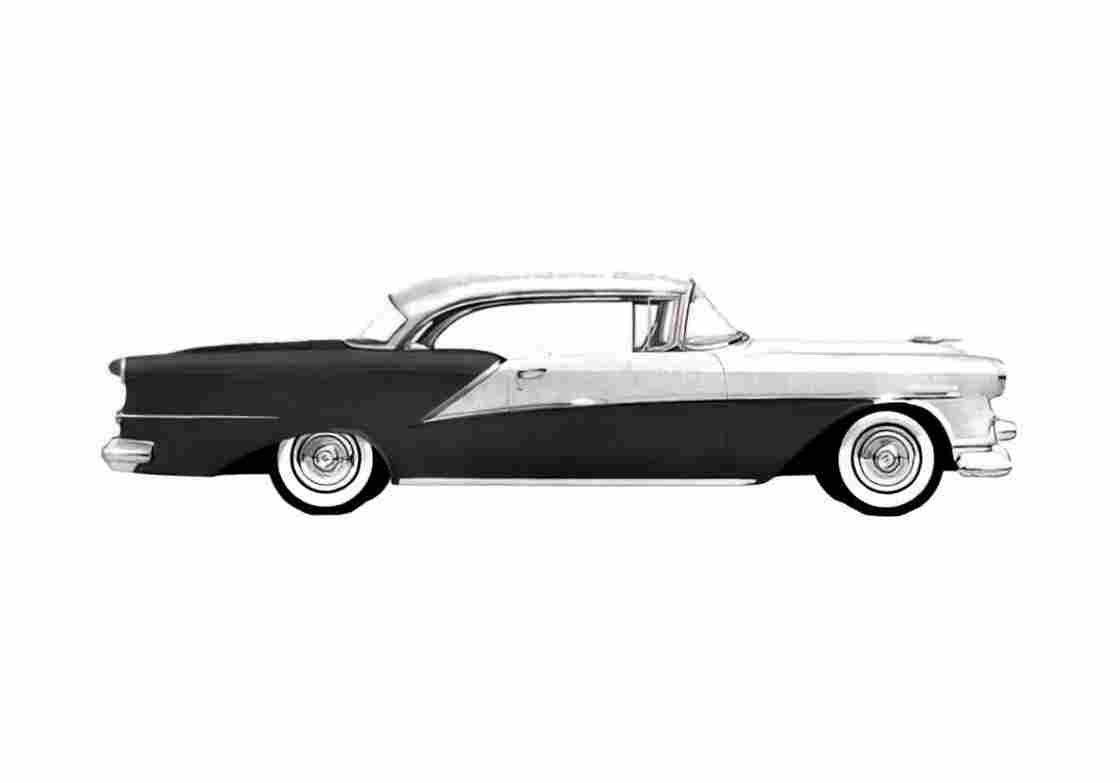Blueprint Oldsmobile 98 Holiday Coupe 1954 A4 Photo Print