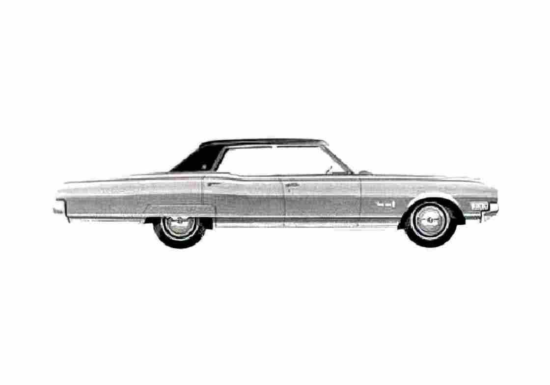 Blueprint Oldsmobile 98 Sedan 1966 A4 Photo Print