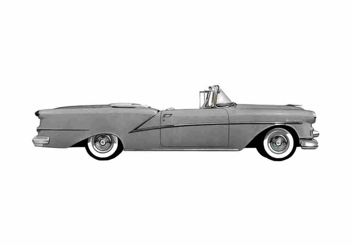 Blueprint Oldsmobile 98 Starfire Convertible Cabriolet 1954 A4 Photo Print