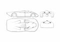 Blueprint Oldsmobile Aerotech Coupe 1987 A4 Photo Print