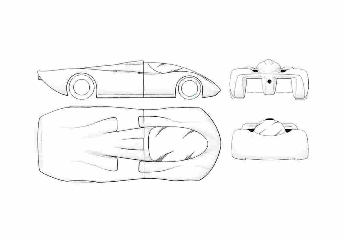 Blueprint Oldsmobile Aerotech Coupe 1987 A4 Photo Print