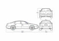 Blueprint Oldsmobile Aurora Sedan 1994 A4 Photo Print