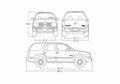 Blueprint Oldsmobile Bravada SUV 2001 A4 Photo Print