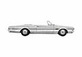 Blueprint Oldsmobile Cutlass 442 Convertible Cabriolet 1966 A4 Photo Print