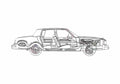 Blueprint Oldsmobile Cutlass Brougham Sedan 1981 A4 Photo Print