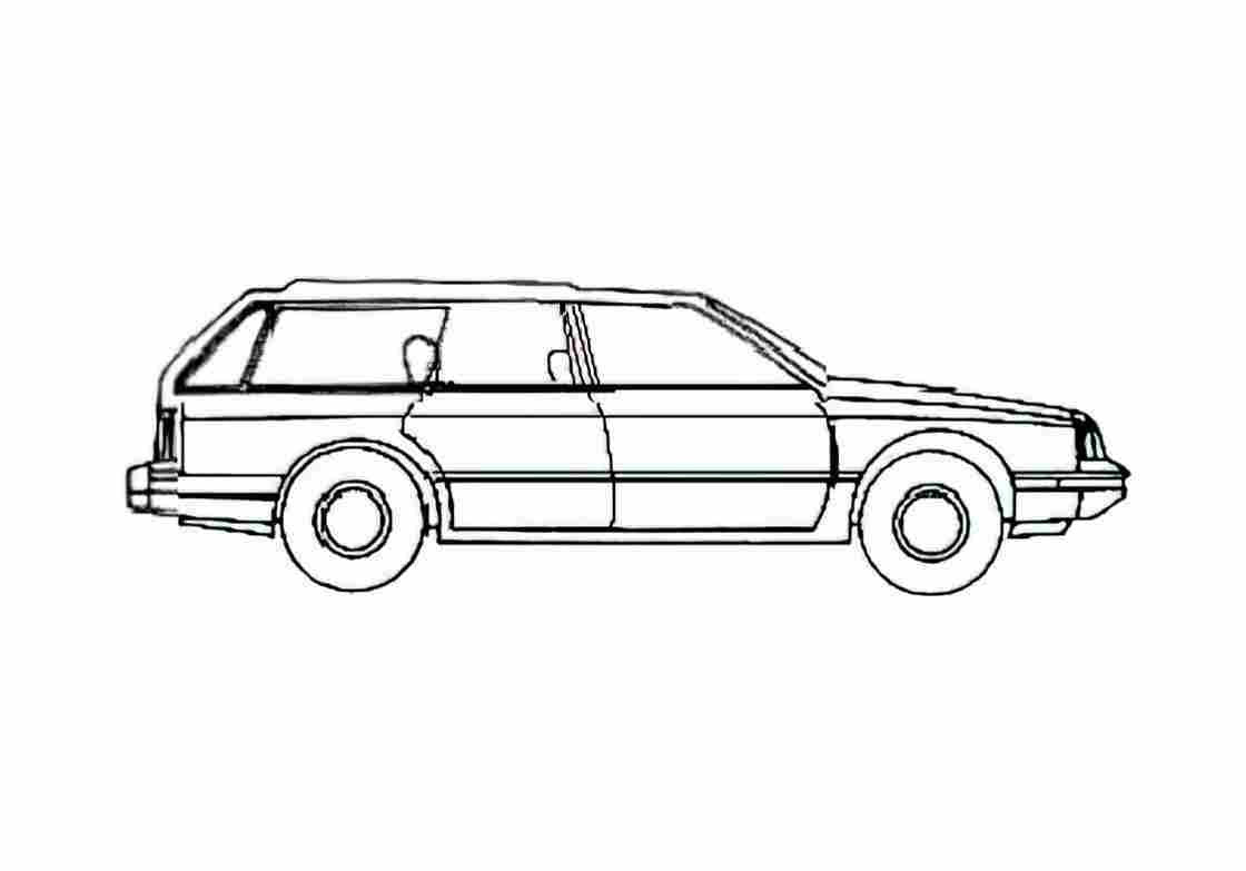 Blueprint Oldsmobile Cutlass Ciera Wagon 1989 A4 Photo Print