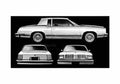 Blueprint Oldsmobile Cutlass Coupe 1979 A4 Photo Print