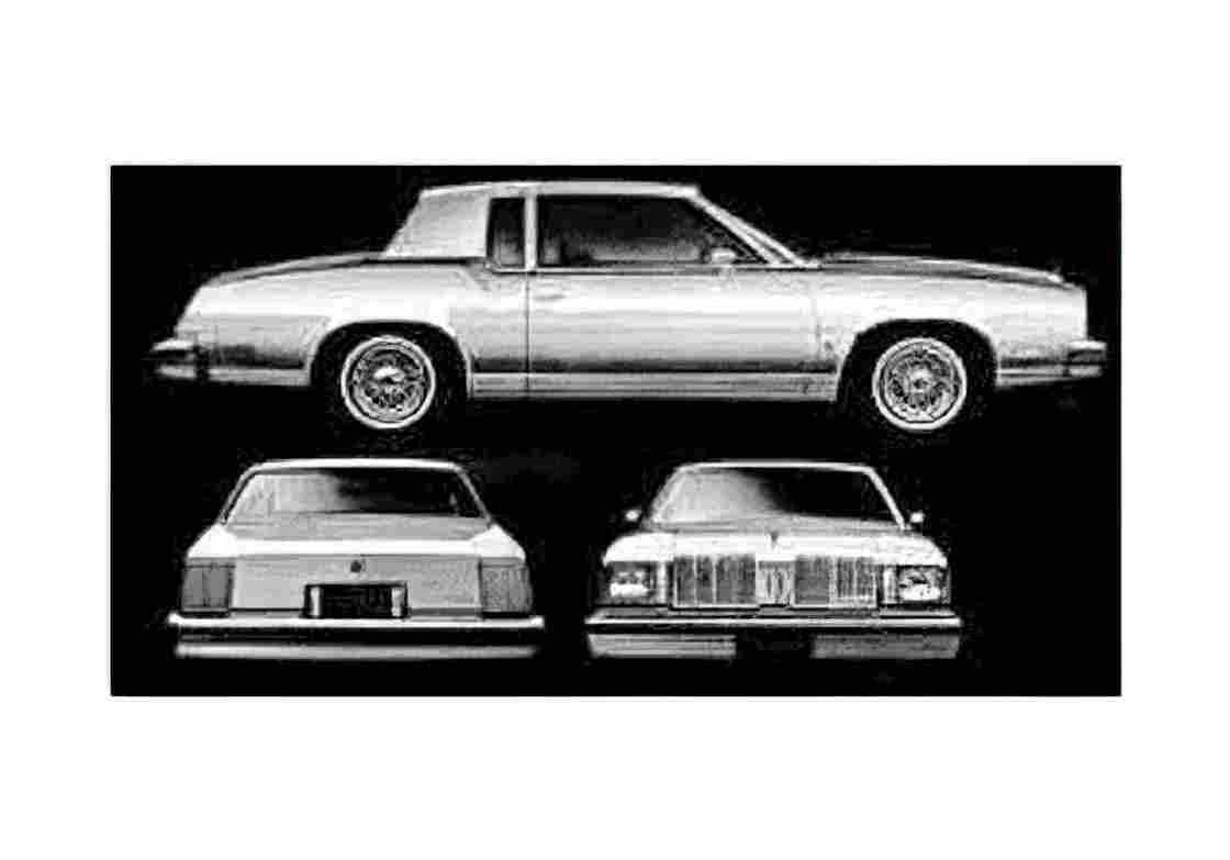 Blueprint Oldsmobile Cutlass Coupe 1979 A4 Photo Print