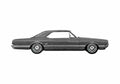 Blueprint Oldsmobile Cutlass Holiday Coupe 1966 A4 Photo Print