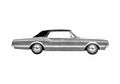 Blueprint Oldsmobile Cutlass Supreme Hardtop Sedan 1966 A4 Photo Print