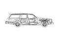 Blueprint Oldsmobile Cutlass Wagon 1981 A4 Photo Print