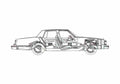 Blueprint Oldsmobile Delta 88 4 door Sedan 1980 A4 Photo Print