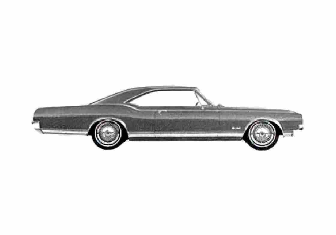 Blueprint Oldsmobile Delta 88 Holiday Coupe 1966 A4 Photo Print