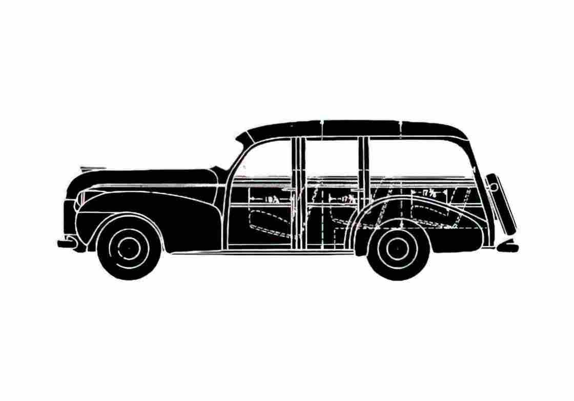 Blueprint Oldsmobile Deluxe Sedan 1948 A4 Photo Print