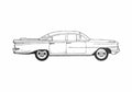 Blueprint Oldsmobile Eight Sedan 1958 A4 Photo Print
