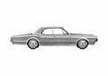 Blueprint Oldsmobile F85 Deluxe Sedan 1966 A4 Photo Print