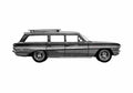 Blueprint Oldsmobile F85 Deluxe Station Wagon 1962 A4 Photo Print
